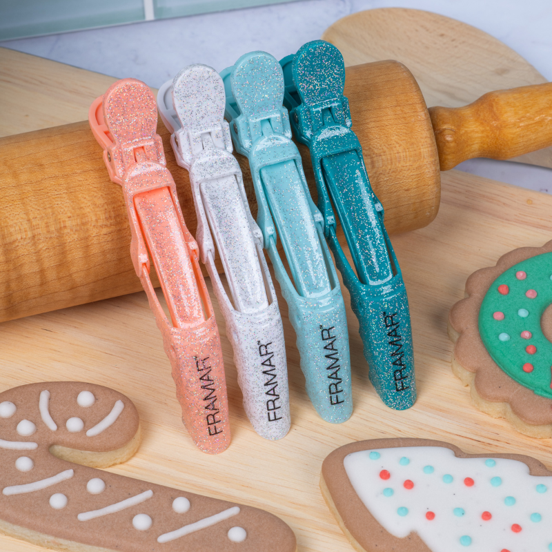 Framar Cookie Cutter sectioning clips for hair stylists